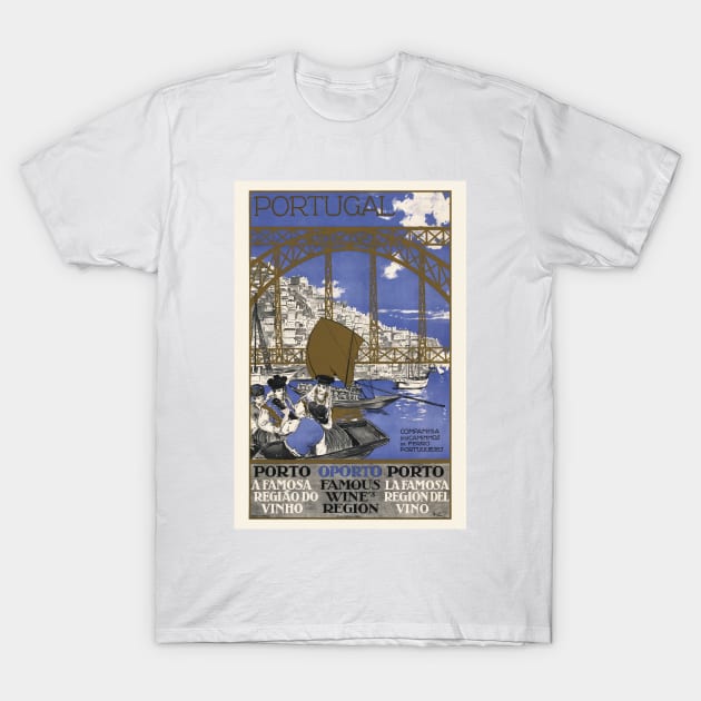 Porto Famous Wine Region Portugal Vintage Poster 1929 T-Shirt by vintagetreasure